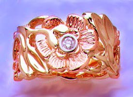 ring with ugly ugly flowers